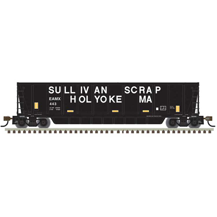 Coalveyor Bathtub Gondola - Ready to Run - Master(R) -- Sullivan Scrap Metal EAMX #431 (black, white, yellow conspicuity marks)