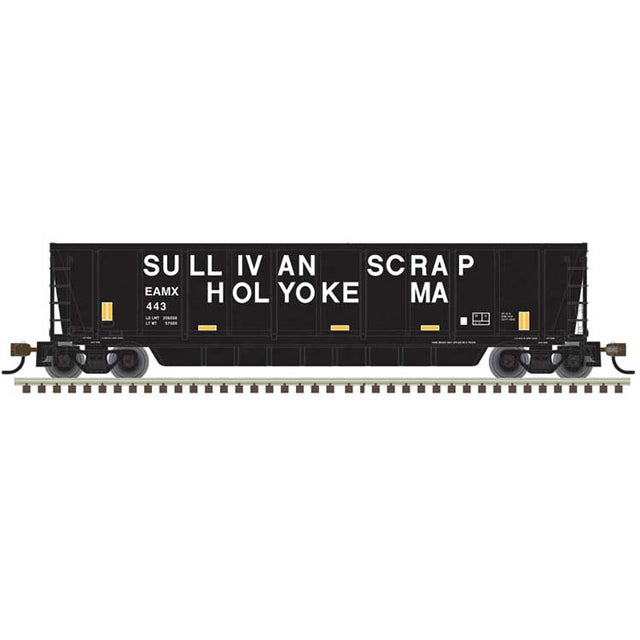 Coalveyor Bathtub Gondola - Ready to Run - Master(R) -- Sullivan Scrap Metal EAMX #431 (black, white, yellow conspicuity marks)
