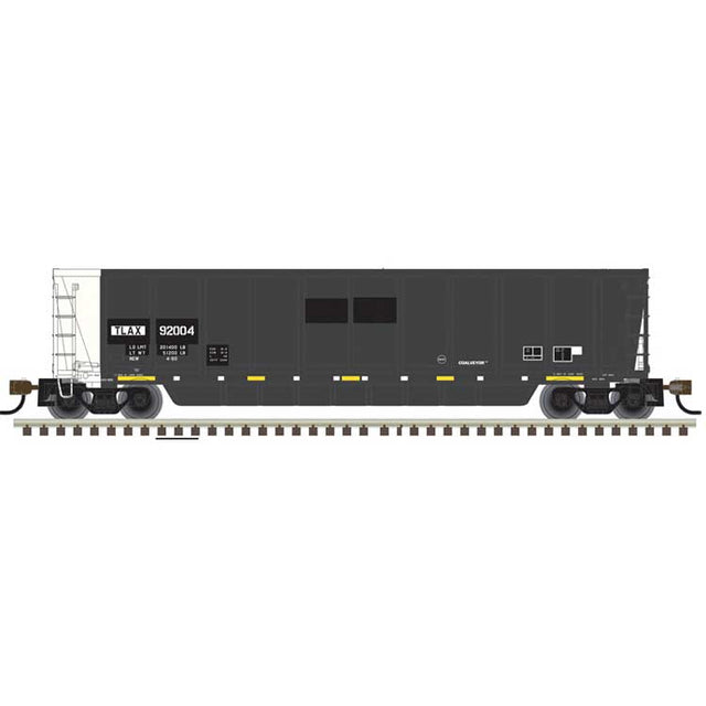 Coalveyor Bathtub Gondola - Ready to Run - Master(R) -- Transload America TLAX #92060 (black, white, yellow conspicuity marks)