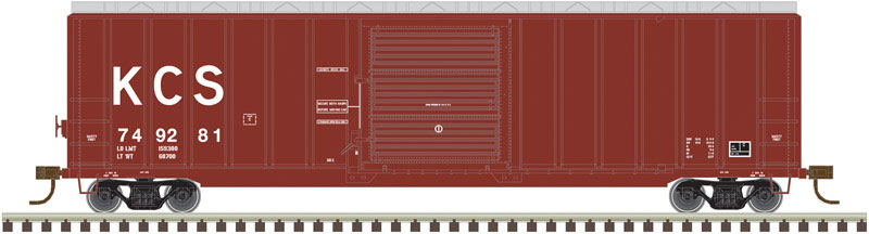 50' Berwick Boxcar - Ready to Run - Master(R) -- Kansas City Southern #749281 (Boxcar Red, Large KCS)