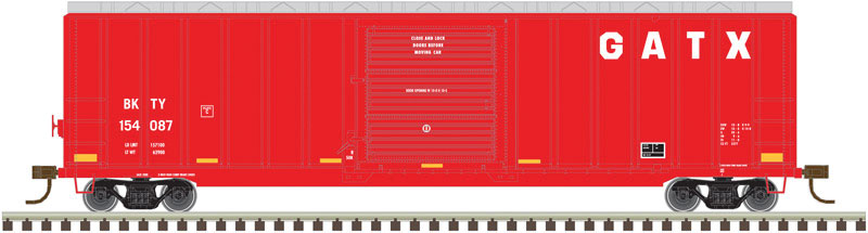 50' Berwick Boxcar - Ready to Run - Master(R) -- Union Pacific BKTY #154050 (red, yellow Conspicuity Marks, Large GATX)