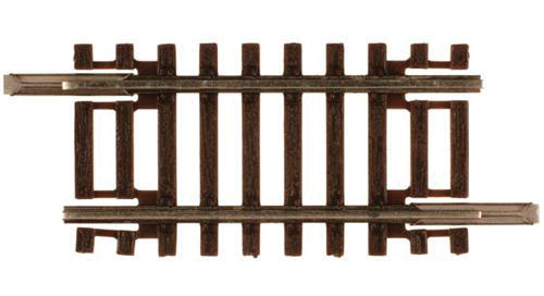 Code 55 Track w/Nickel-Silver Rail & Brown Ties -- Straight - 1-1/4"  3.2cm pkg(6)