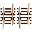 Code 55 Track w/Nickel-Silver Rail & Brown Ties -- Straight - 3/4"  1.9cm pkg(6)