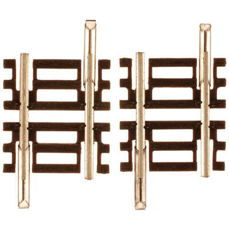 Code 55 Track w/Nickel-Silver Rail & Brown Ties -- Straight - 3/4"  1.9cm pkg(6)