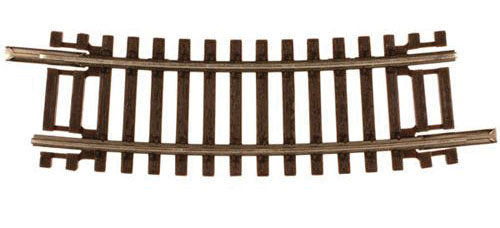 Code 55 Track w/Nickel-Silver Rail & Brown Ties -- 10" Radius Half Curve pkg(6)
