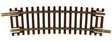Code 55 Track w/Nickel-Silver Rail & Brown Ties -- 11-1/4" Radius Half Curve pkg(6)