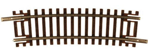 Code 55 Track w/Nickel-Silver Rail & Brown Ties -- 11-1/4" Radius Half Curve pkg(6)