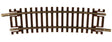 Code 55 Track w/Nickel-Silver Rail & Brown Ties -- 12-1/2" Radius Half Curve pkg(6)