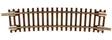 Code 55 Track w/Nickel-Silver Rail & Brown Ties -- 13-3/4" Radius Half Curve pkg(6)