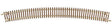 Code 55 Track w/Nickel-Silver Rail & Brown Ties -- 16-1/4" Radius Full Curve pkg(6)