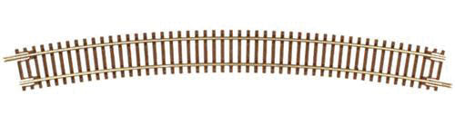 Code 55 Track w/Nickel-Silver Rail & Brown Ties -- 16-1/4" Radius Full Curve pkg(6)
