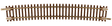 Code 55 Track w/Nickel-Silver Rail & Brown Ties -- 21-1/4" Radius Curve Half Section pkg(6)