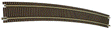 Code 55 Track w/Nickel-Silver Rail & Brown Ties -- 71" Radius Full Curve pkg(6)