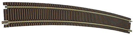 Code 55 Track w/Nickel-Silver Rail & Brown Ties -- 71" Radius Full Curve pkg(6)