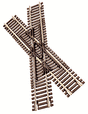 Code 55 Track w/Nickel-Silver Rail & Brown Ties -- 30-Degree Crossing