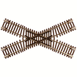 Code 55 Track w/Nickel-Silver Rail & Brown Ties -- 45-Degree Crossing
