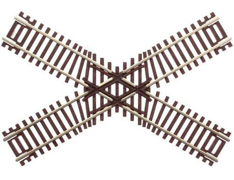 Code 55 Track w/Nickel-Silver Rail & Brown Ties -- 60-Degree Crossing