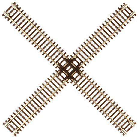 Code 55 Track w/Nickel-Silver Rail & Brown Ties -- 90 Degree Crossing