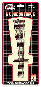 Code 55 Turnout, Nickel-Silver Rail, Brown Ties -- No.5 Left Hand