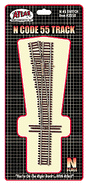 Code 55 Turnout, Nickel-Silver Rail, Brown Ties -- No.5 Left Hand
