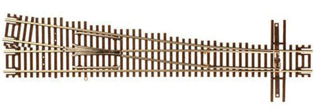 Code 55 Turnout, Nickel-Silver Rail, Brown Ties -- No.7 Right Hand
