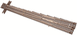 Code 55 Turnout, Nickel-Silver Rail, Brown Ties -- No.10 Left Hand
