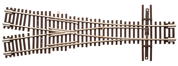 Code 55 Turnout, Nickel-Silver Rail, Brown Ties -- #3.5 Wye