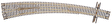 Code 55 Curved Turnout; 21-1/4" Outside & 15" Inside Radius -- Left Hand