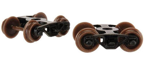 Roller Bearing Caboose Trucks -- 1 Pair (No Couplers)
