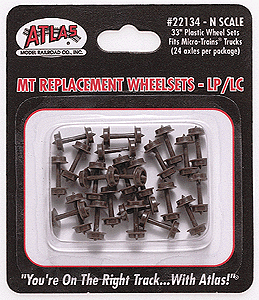 Plastic 33" Low Profile Replacement Wheelsets -- For Micro-Trains(R) Trucks pkg(24)