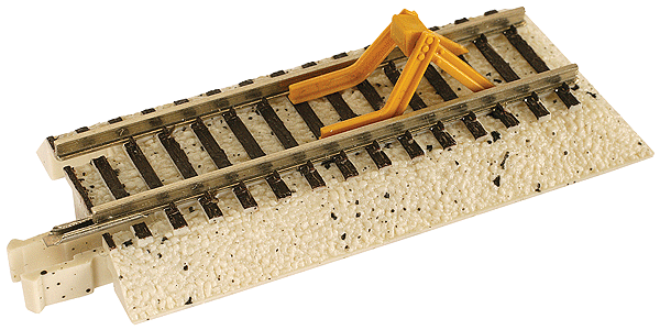 N Code 65 True-Track(R) -- 2" Straight w/Yellow Track Bumper pkg(2)