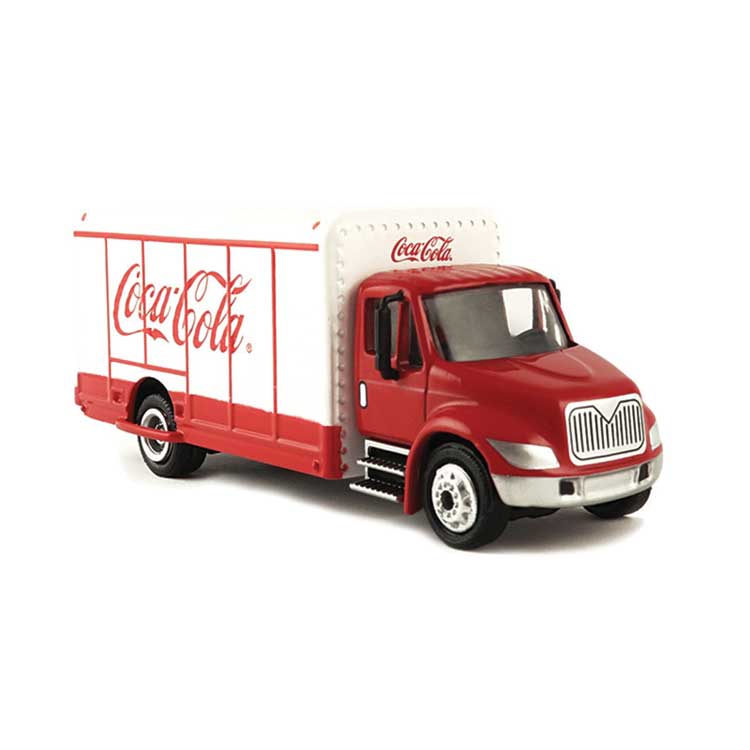 Beverage Delivery Truck (Metal) - Assembled -- Coca-Cola (white, red)