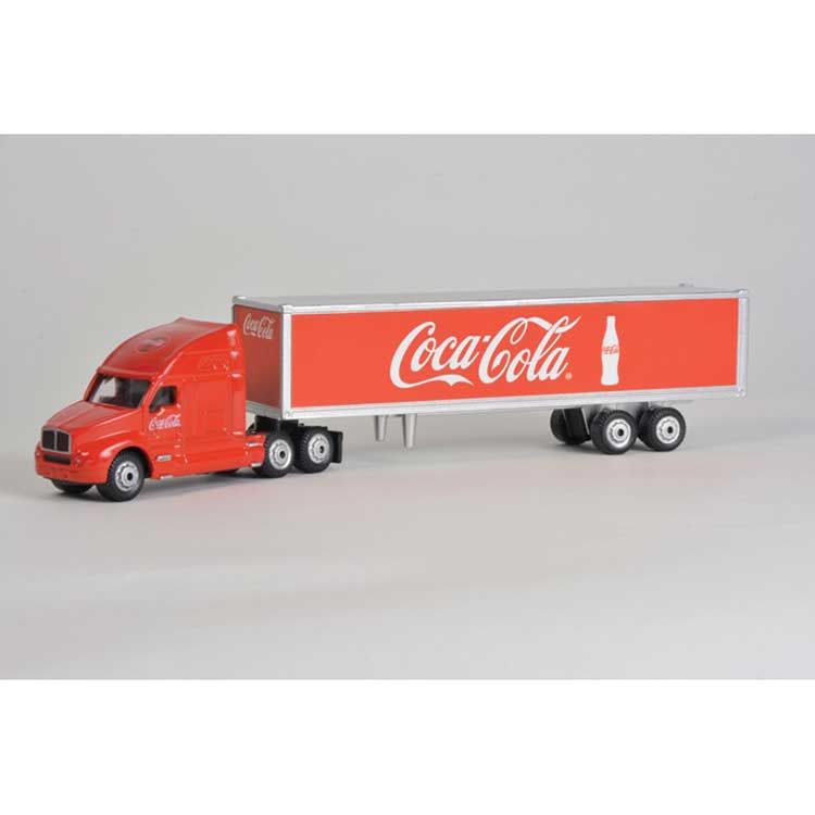 Tractor-Trailer - Assembled -- Coca-Cola (red, white)