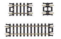 Straight Snap-Track(R) -- Assorted, Black Ties Includes: Two 2-1/2", Four 1-1/4" & Four 5/8" Sectio