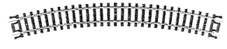Curved Snap-Track(R) -- 11" Radius, Black Ties pkg(6)