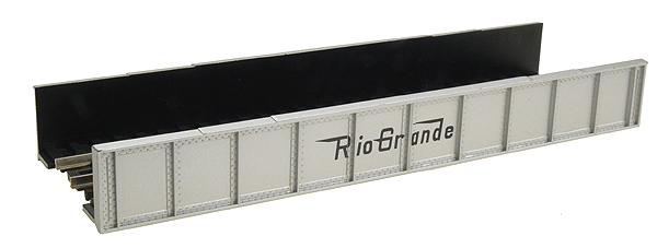 Decorated Code 80 Plate-Girder Bridge -- Denver & Rio Grande Western (black, white)