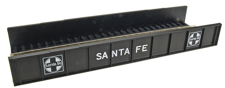 Decorated Code 80 Plate-Girder Bridge -- Santa Fe (black, white)