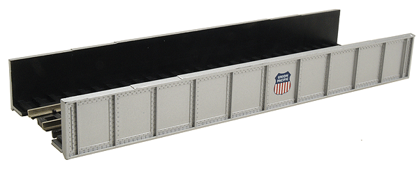 Decorated Code 80 Plate-Girder Bridge -- Union Pacific (silver w/red, white, blue Logo)