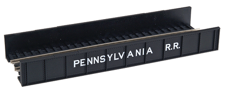 Decorated Code 80 Plate-Girder Bridge -- Pennsylvania Railroad (black, white)