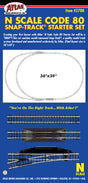 Code 80 Snap Track(R) Starter Set -- 36 x 24"  91.4 x 61cm Oval w/Siding & Terminal Joiners