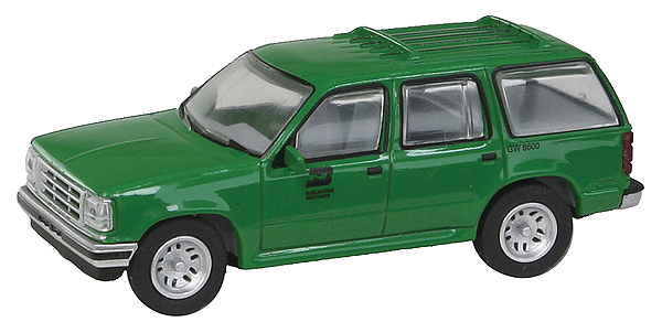 1993 Ford(R) Explorer w/Rotary Beacon (Non-Operating) - Assembled - Master(R) -- Burlington Northern (Cascade Green, No Beacon)