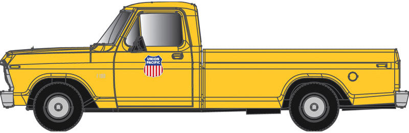 1973 Ford F-100 Pickup Truck - Assembled -- Union Pacific (yellow)