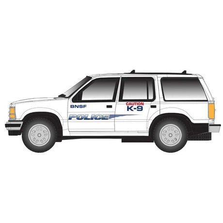 1993 Ford(R) Explorer - Assembled -- BNSF Railway Police (white, blue, red)
