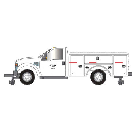 2008 Ford(R) F-350 Hi-Rail Pickup Truck - Assembled -- Norfolk Southern (white, black)