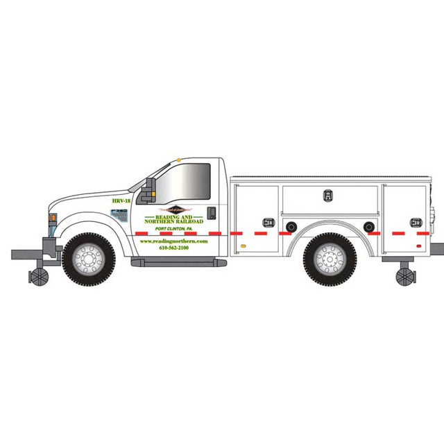 2008 Ford(R) F-350 Hi-Rail Pickup Truck - Assembled -- Reading & Northern (white, black, yellow)