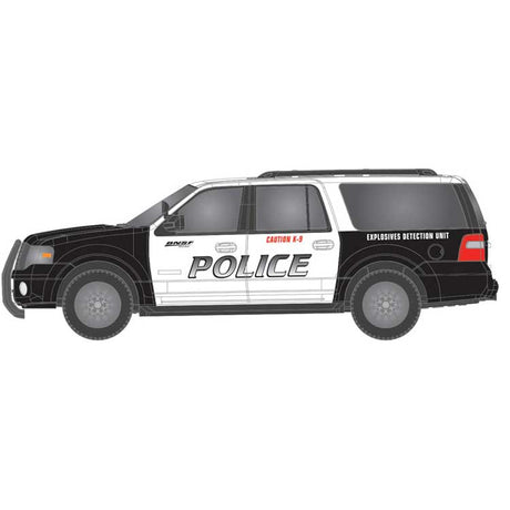 2007 Ford Expedition - Assembled -- BNSF Railway (black, white)