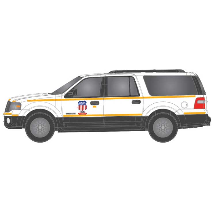 2007 Ford Expedition - Assembled -- Union Pacific (white, black, yellow)