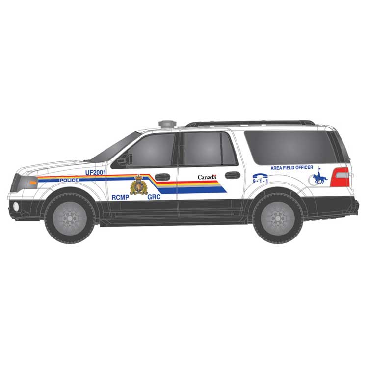 2007 Ford Expedition - Assembled -- Royal Canadian Mounted Police RCMP (white, black, blue, red)