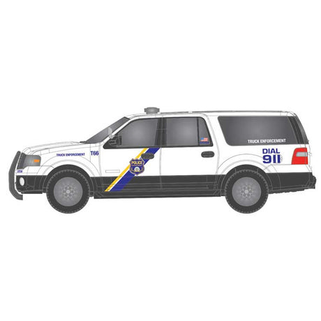2007 Ford Expedition - Assembled -- Police (Truck Enforcement, white, black, blue, yellow)