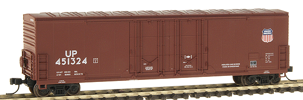 Evans 53' Double Plug-Door Boxcar -- Union Pacific - Palestine Shops Repaint #451324 (Boxcar Red & white)